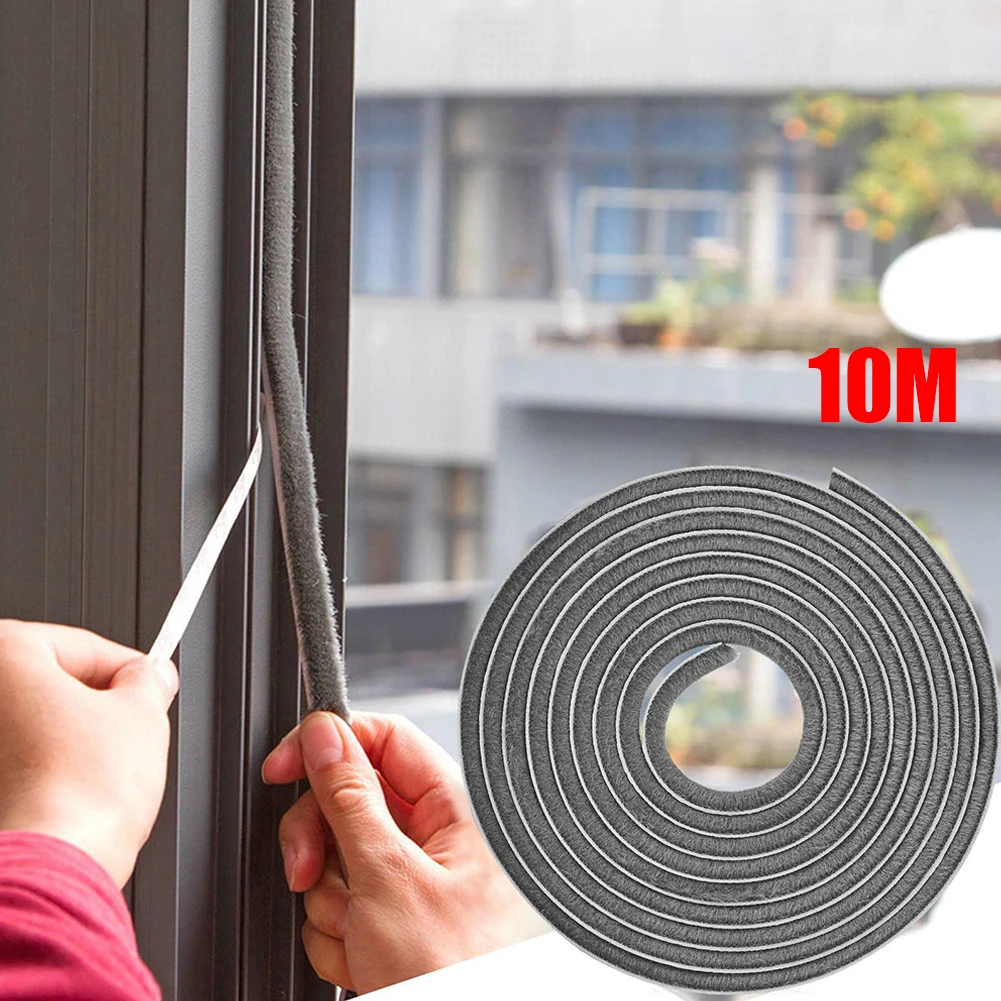 

10M Sealing Strip 10M Length Dust Proof Easy Installation Elastic Structure Gray Color Heat Protection Indoor Use
