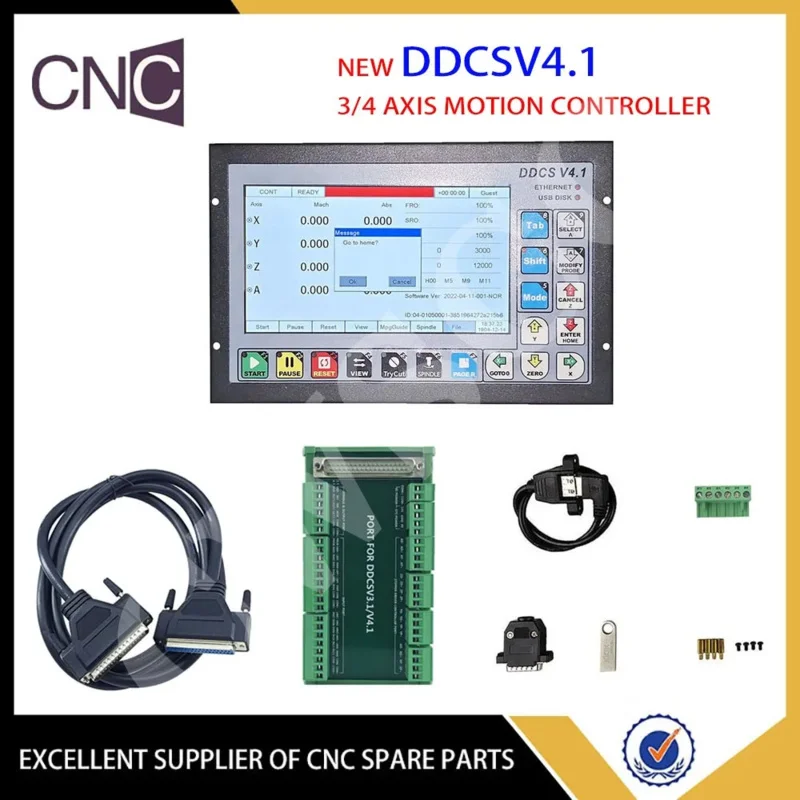 The latest DDCSV4.1 3/4 axis G code CNC offline independent controller for engraving and milling machine DDCSV3.1 upgrade