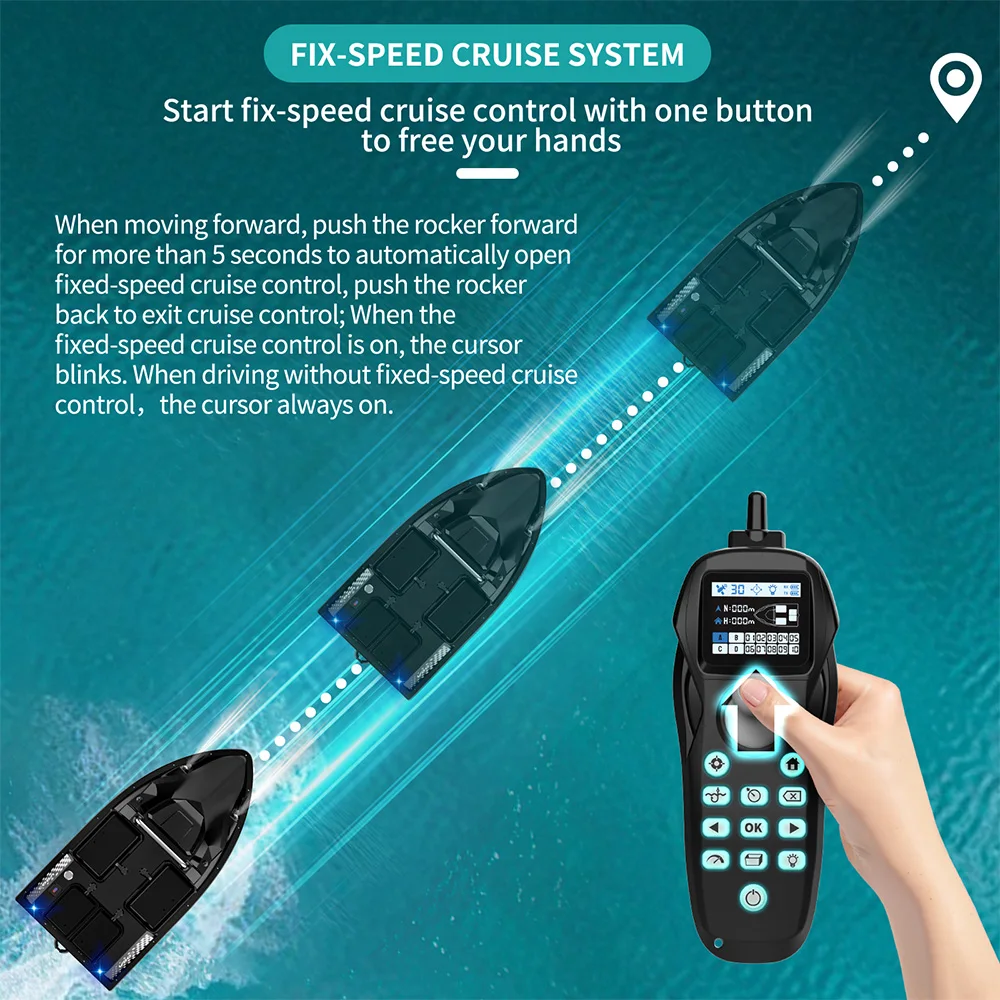 NEW GPS One Click Return Independent 4 Bin Hopper 500m 55CM RC FISHING BAIT BOAT 3KG Heavy Load High Speed 15KM/H Fishing Boat