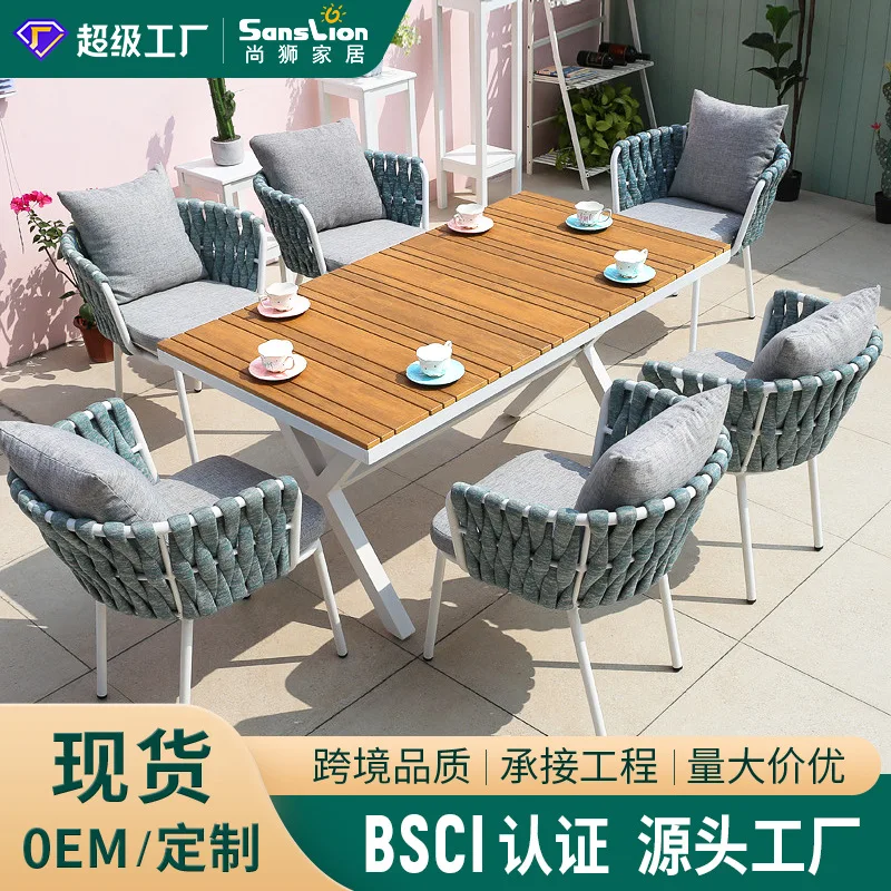 

Скандинавские столы и стулья для отдыха, легкая роскошная терраса, открытый двор, садовый стол и стул, комбинация