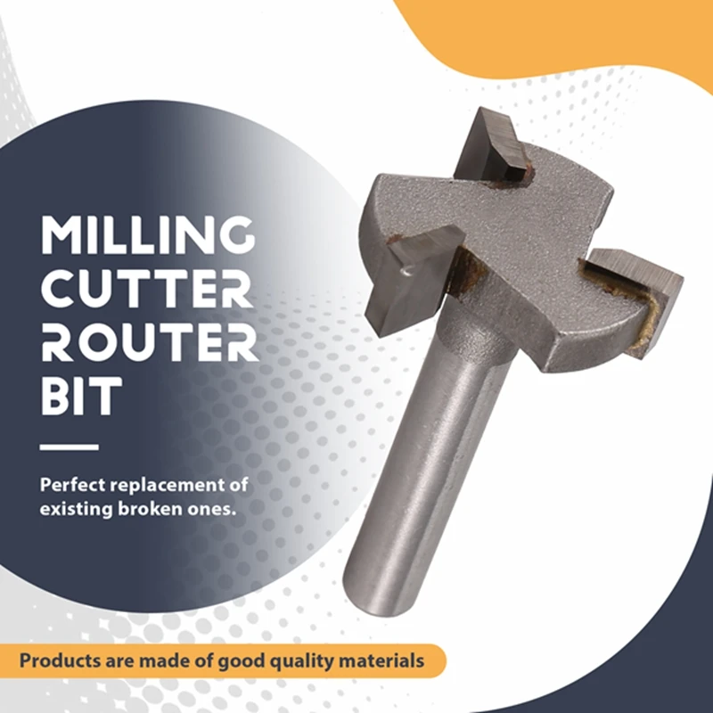 AC88-CNC Spoilboard Surfacing Milling Cutter Router Bit 1/4 Inch Shank Carbide Tipped Engraving Carving Cutting Tools