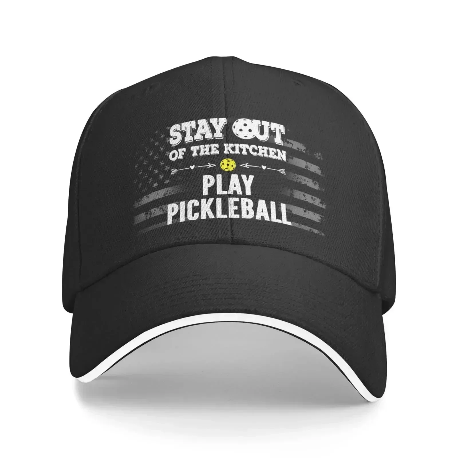 Stay Out Of The Kitchen Pickleball Baseball Cap Adjustable Fashion Casquette Casual Duck Tongue Hat For Men Women