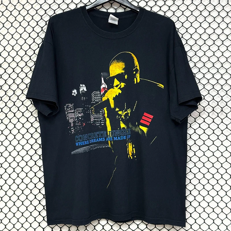 Tagkita Concrete Jungle Movie Short Sleeve T-Shirt American Retro Five-Quarter Sleeve Trendy Cotton round Neck Loose Fit Yout...