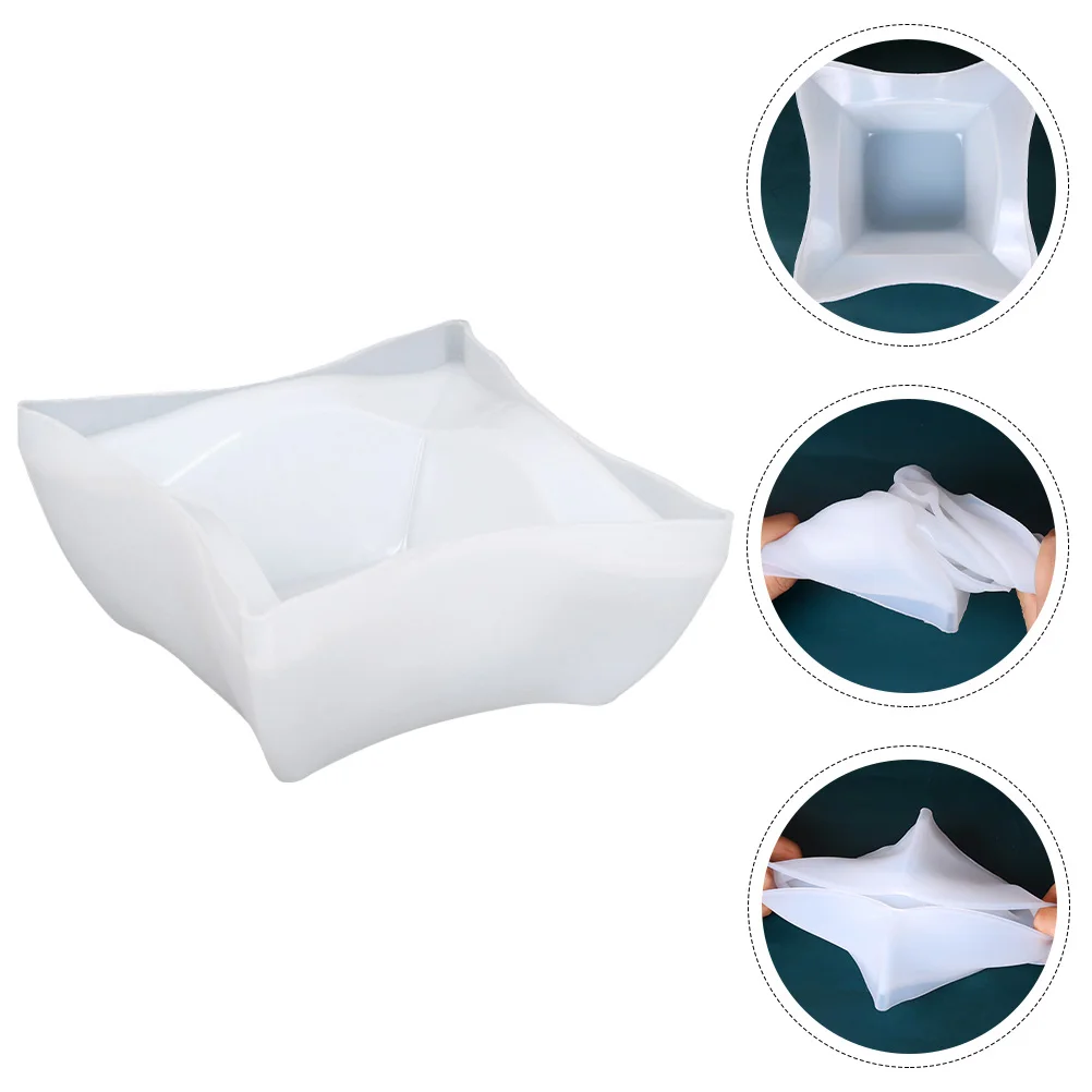 

Silicone Flower Pot Mold Resin Accessories Room Decor Home Office DIY for Crafts Square Making Epoxy