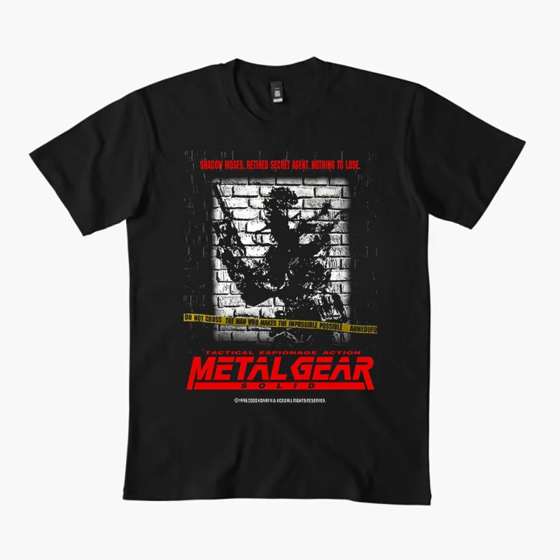 

Metal Gear Solid 0315 MGS Tactical Espionage Action gift t shirt for men Kojima Video game Graphic Clothes All size tops S-6XL