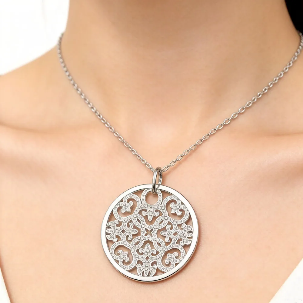 Pendant White Ornament Pave Brand Fashion Jewelry Europe 925 Sterling Silver Romantic Accessories Gift For Women