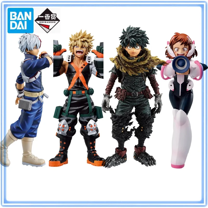 

BANDAI Original Ichiban Kuji My Hero Academia Izuku Midoriya OCHACO URARAKA Bakugou Katsuki VS Action Figure Ornaments Model