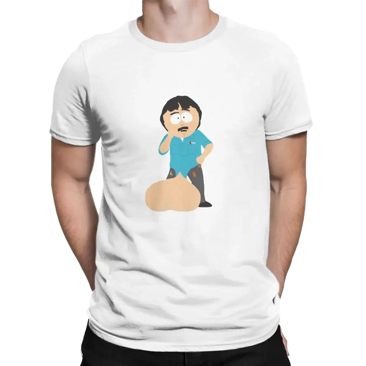 O Neck Tops Printed Men's T-Shirt Southpark Pure Tees D Summer Short Sleeve Randy Marsh Ladies My Eyes Are up Here T Shirts tops