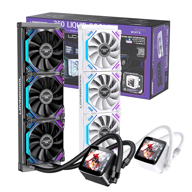 120/240/360mm Liquid CPU Cooler Water Pump Cooling ARGB Fan Infinite Lens AIO Cooling Fan Upgrade Video Temp Display