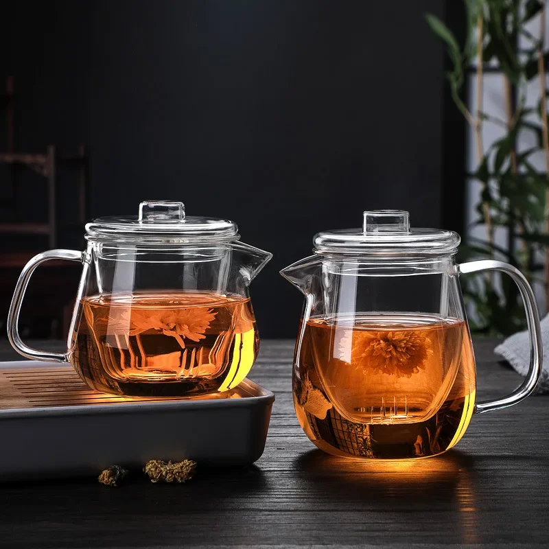 New Glass Teapot Penguin Shape Chinese Tea Ceremony Transparent Teawear Set Cup Filter High Boron Silicon Janpanese Pot 500ML