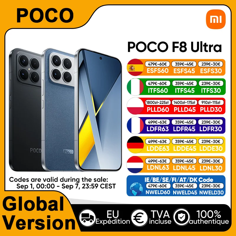 Global Version POCO F8 Ultra Smartphone Snapdragon® 8 Elite Gen 5 6.9' Eye-care AMOLED Display 6500mAh 100W HyperCharge NFC
