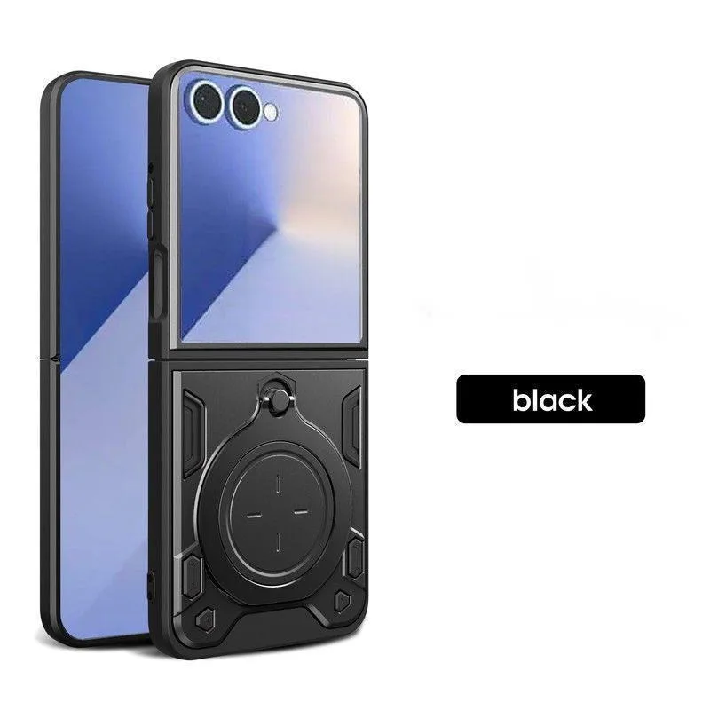 

Armor Shockproof Capa for Samsung galxy Z Flip 7 fe 6 5 Case Magnetic Ring Stand Holder Protective Cover for ZFlip7 Fundas