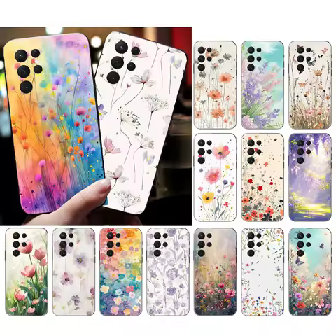 Flower Phone Case For Samsung S25 S24 S23 S22 S21 Ultra S24 S23 S22 S21 Plus S24 S21 S20 FE