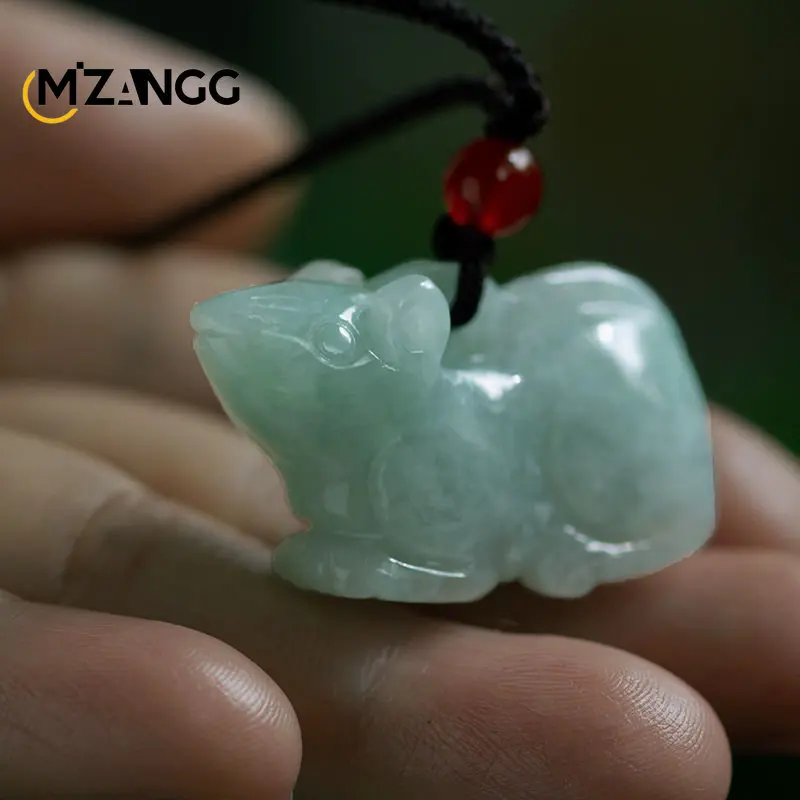 Natural A Goods Jadeite Chinese Three Dimensional Zodiac Pendant Jewellery Fashion Ccessories Hand-Carved Man & Woman Gifts