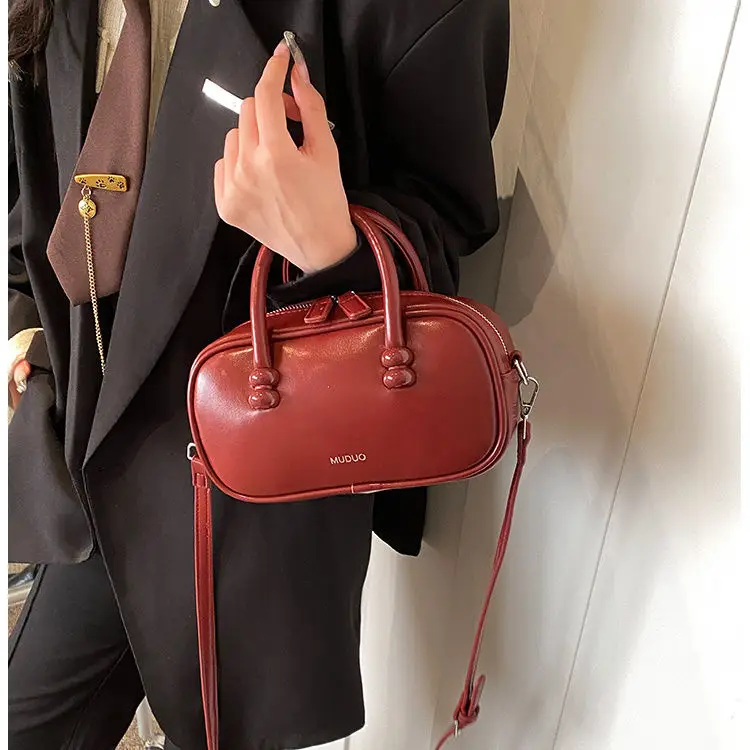 JIAERDI Vintage Red Y2k Hand Bag Purse Women High Street Handle Chic Leather Casual Crossbody Bags Female Retro Bolsos Aesthetic