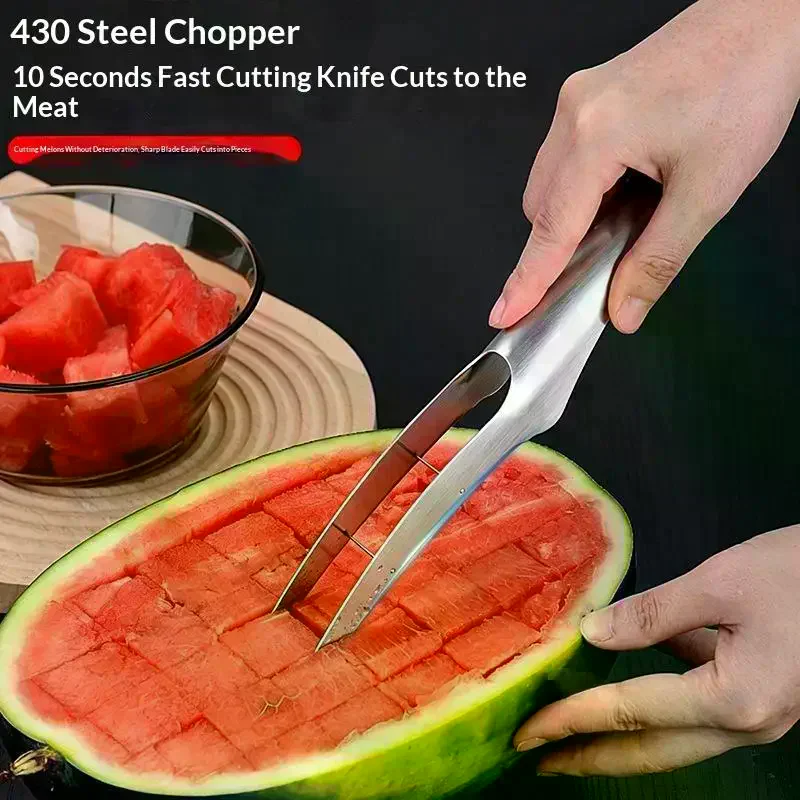 1Set Watermelon Cutting Machine Summer Watermelon Cutter Hand Multifunctional Slicer For Melon Kitchen Tools