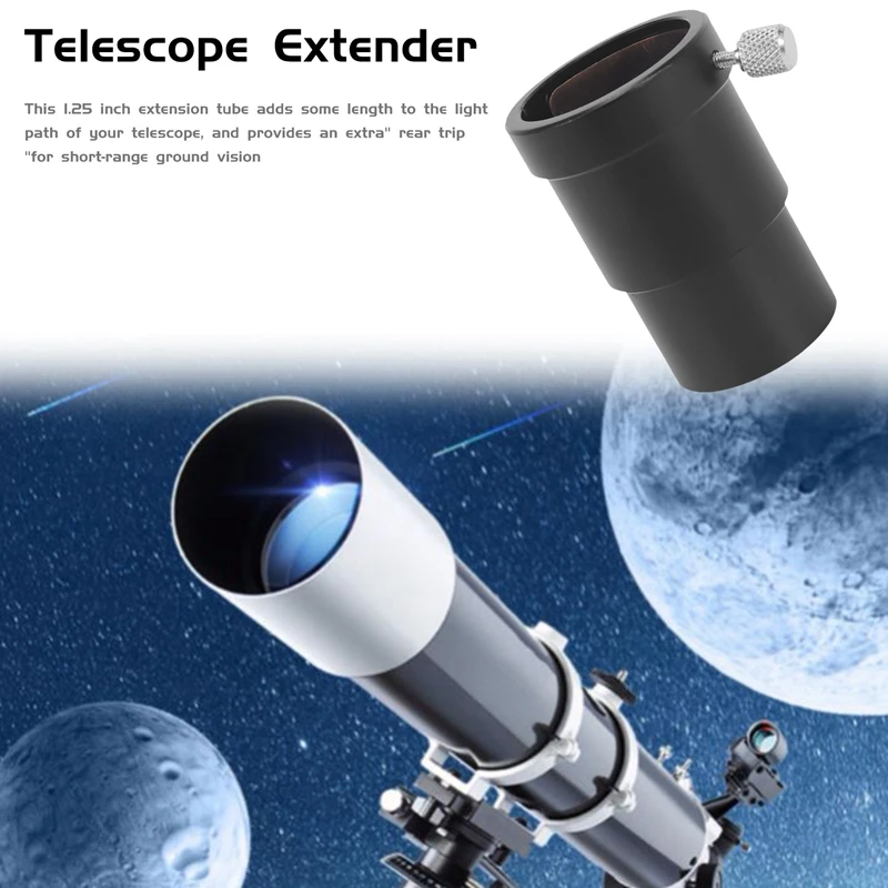 1.25 Inch Extension Tube For Astronomy Telescope Monocular Eyepiece With Brass Compression Ring