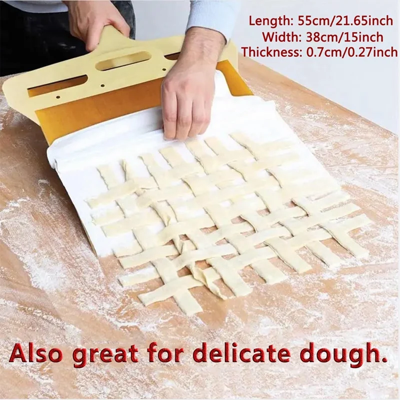 2 Piece Sliding Pizza Shovel Sliding Pizza Peel Wood Color The Pizza Peel That Transfers Pizza Perfectly Non-Stick