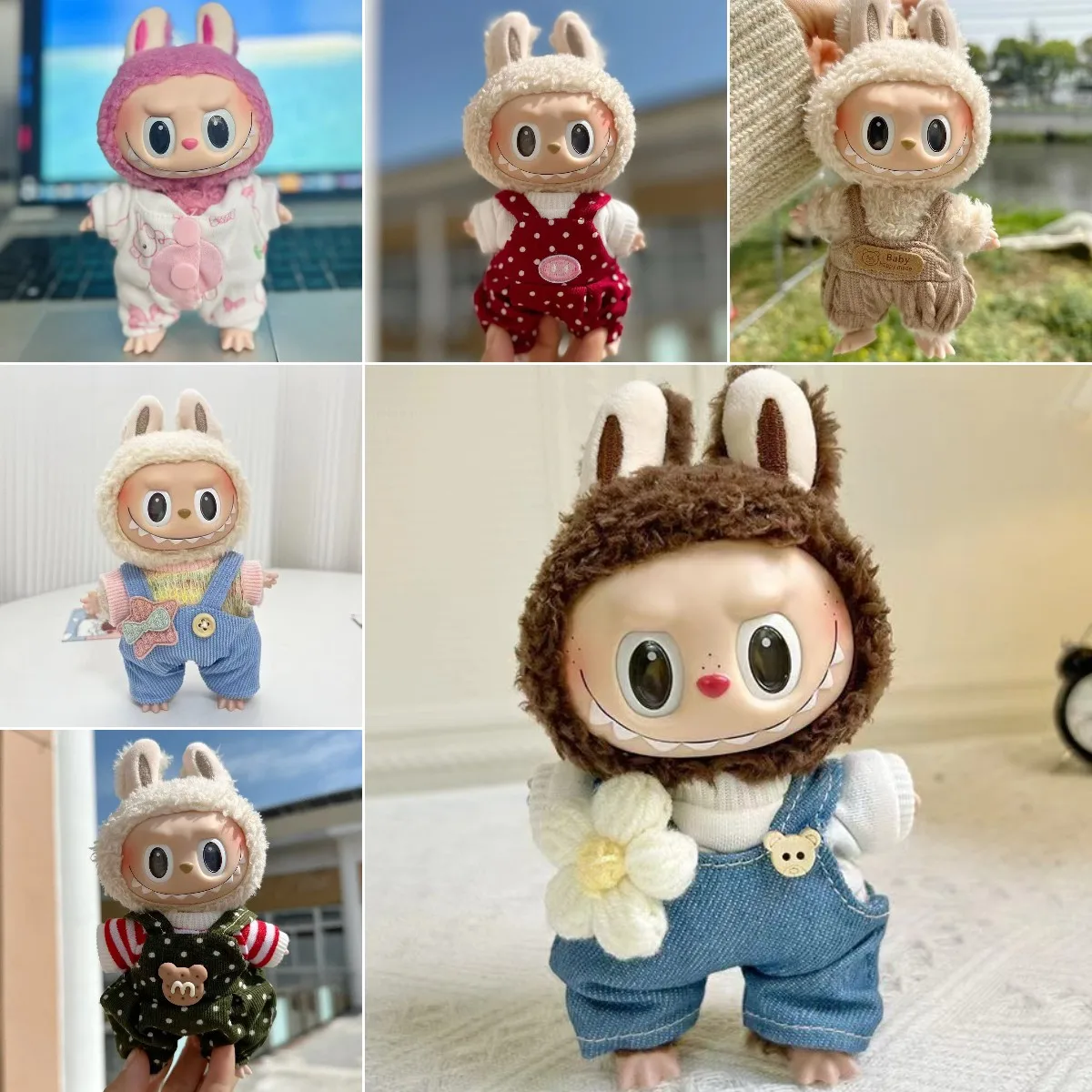 

17cm Labubu Doll Fashion Clothes Hoodies Doll Clothes Color Doll Accessories Cute Decor Little Clothes Kawaii ﻿DIY Girl Gift