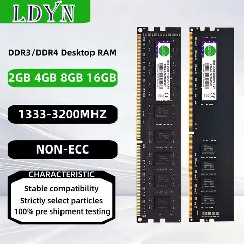 DDR3 DDR4 2GB 4GB 8GB 16GB PC3 1.5V 240PIN 1333 1600MHZ PC4 1.2V 2133 2400 2666 3200MHZ 288PIN DIMM Desktop Memoria RAM