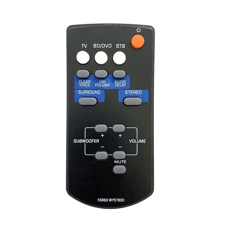 FSR60 WY57800 Replacement Remote Control For Yamaha WY57800 YAS101 YAS101BL