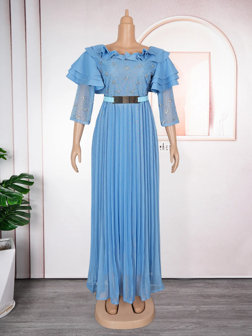 فساتين الحفلات الأفريقية مقاس كبير للنساء 2025 موضة جديدة Dashiki أنقرة ثوب مسائي لحفلات الزفاف فستان ماكسي إسلامي تركي أنيق