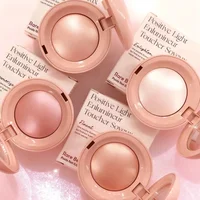 Resaltador de tacto sedoso y ligero de belleza rara, rubor en polvo luminoso, luz positiva, luminizador Lqiuid, rubor de fusión vulnerable