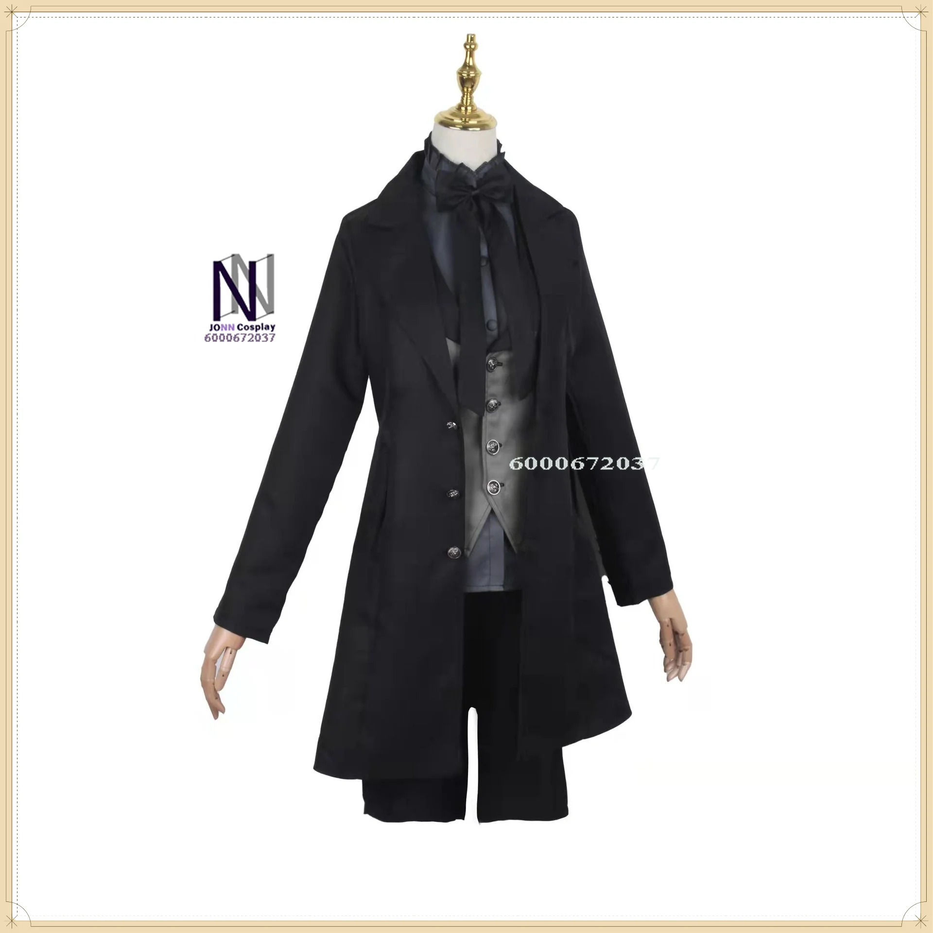 

Full Set Black Butler Ciel Cosplay costume Men Vintage Aristocrat Puff Sleeve Gown anime outfit role playing comic con party