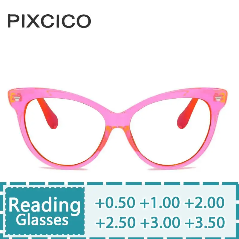 

R56436 Retro Cat Eye Reading Glasses for Women Presbyopic Glasses Oversized Cat Eye Trend Optical Computer Transparent Glasses