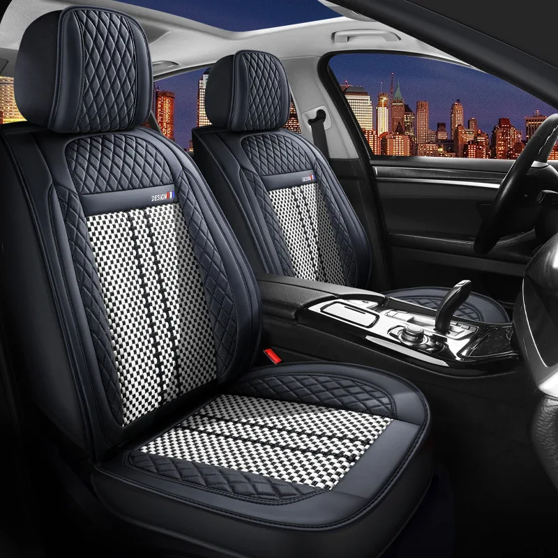 

Подходит для внешней торговли, трансграничная кожаная напа, ледяной шелк, универсальная подушка для автомобильного сиденья, универсальный летний ред