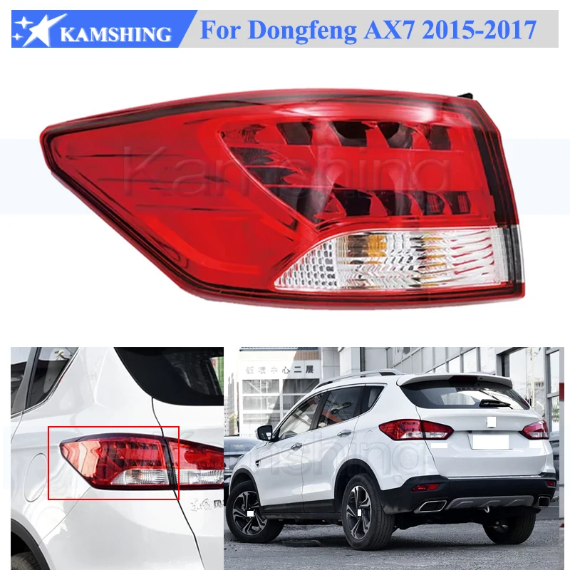 

Kamshing Outer Rear Bumper Tail Light Tail Lamp For Dongfeng AX7 2015-2017 Taillight Taillamp Brake Light Rear Turn Light