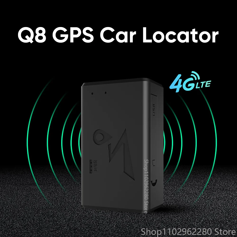 

GPS Car Locator Mini Locator Vehicle Tracker GPS Tracker 4G Car Alarm Tracking Device Digital Satellite Locator Long Distance Q8