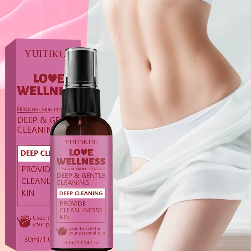 YUITIKUE Rose Infused Personal Skin Cleansing Spray Deep Gentle Daily Sanitary Spray Mild Formula Delicate Skin Care Mist 30ml