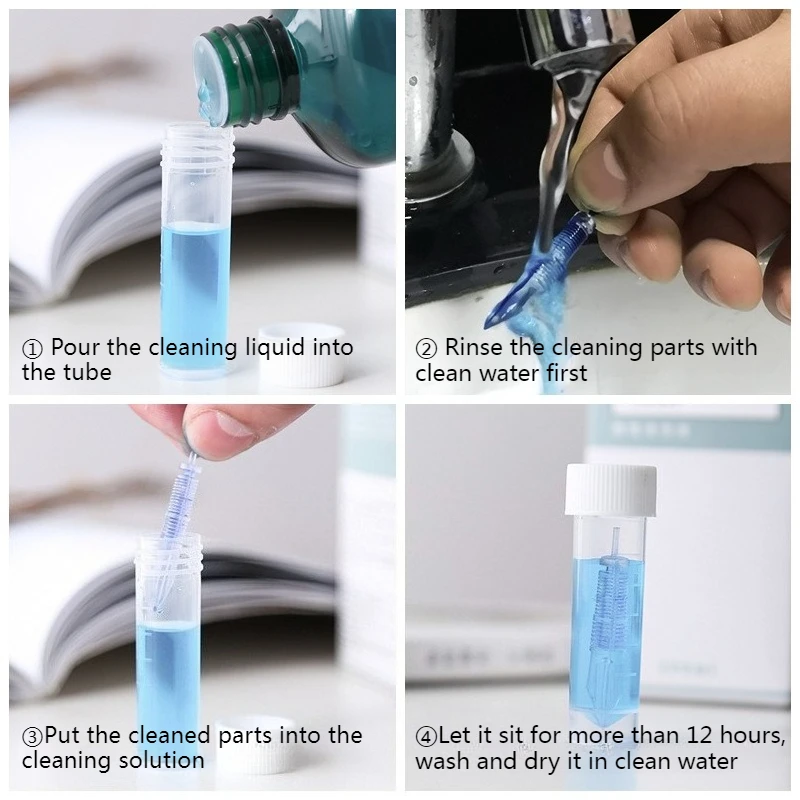 Płyn do czyszczenia piór wiecznych 200 ml, płyn do czyszczenia śladów atramentu w piórze, detergent do metalowych końcówek piór, artykuły papiernicze szkolne. — zdjęcie produktu 3