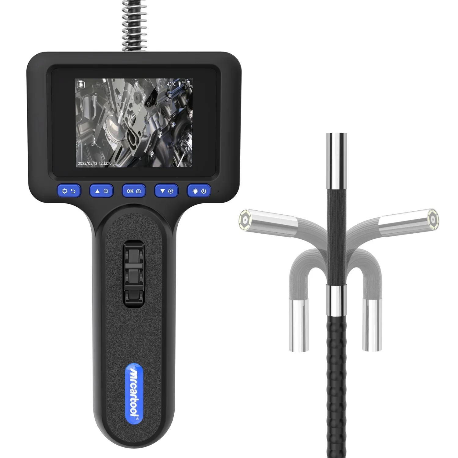 

MR CARTOOL N100 Бороскопическая камера 2,8-дюймовый HD-экран IP67 Водонепроницаемое светодиодное освещение Промышленный трубный бороскоп