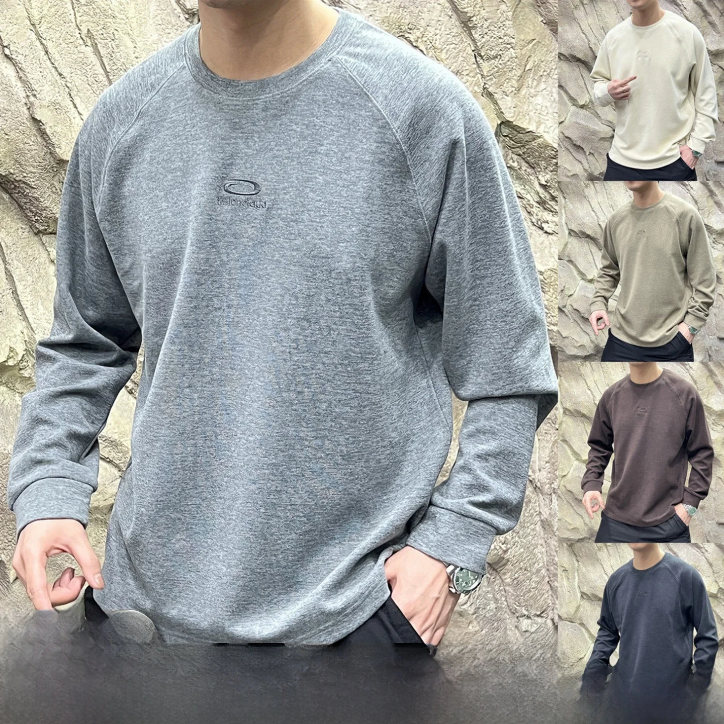 

Мужская толстовка American Casual Series: свободная, дышащая, эластичная, тонкая, с вышивкой, осенняя новинка, для пар, 25