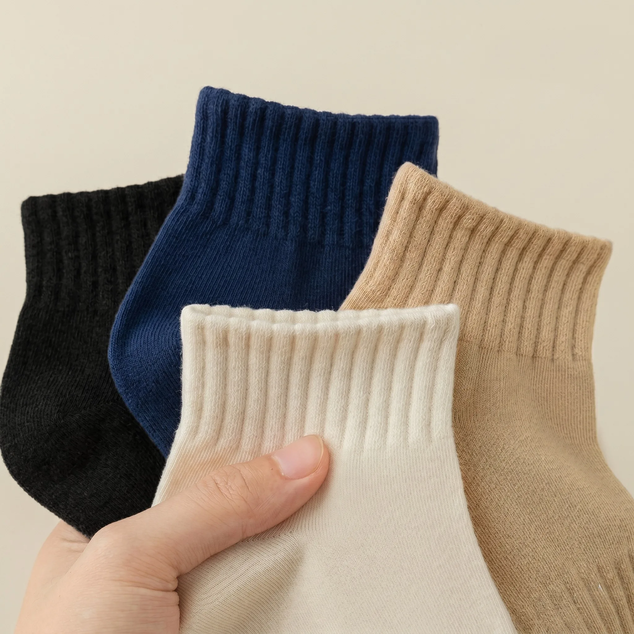 10/4 Pairs Women Ankle Socks Black Spring Summer Autumn‌ Sof