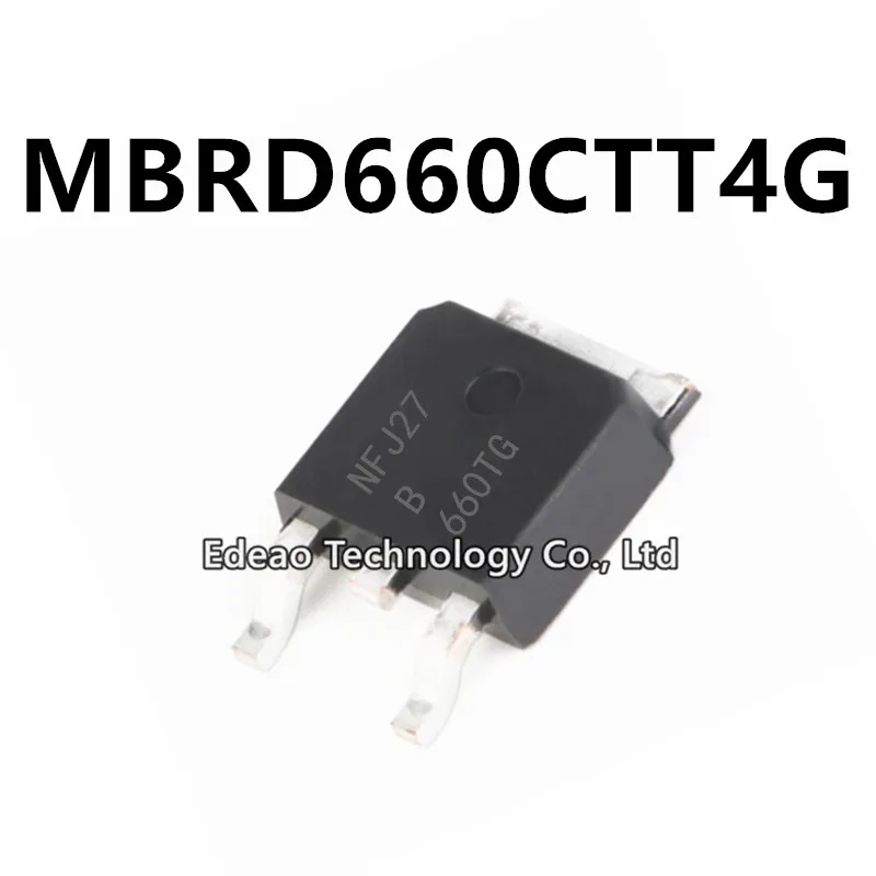 Image of 10 ~ 100 Teile/los NEUE MBRD660CTT4G TO-252 MBRD660CT MBRD660 Kennzeichnung: B660TG 660TG TO252 6A 60V SMD Schottky diode