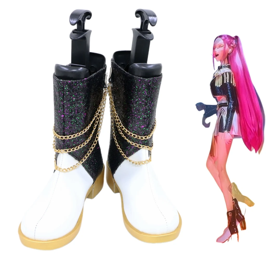 Party Halloween BootsKPop Demon Hunters Mira Cosplay Costume Shoes Anime Carnival Customized Adult  Kids Shoes  Boots