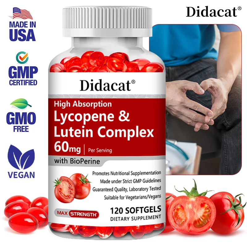 

Lycopene + Lutein Capsules-Antioxidant, Maintains Prostate Health, Urinary System Health, Enhances Immunity, Promotes Eye Health