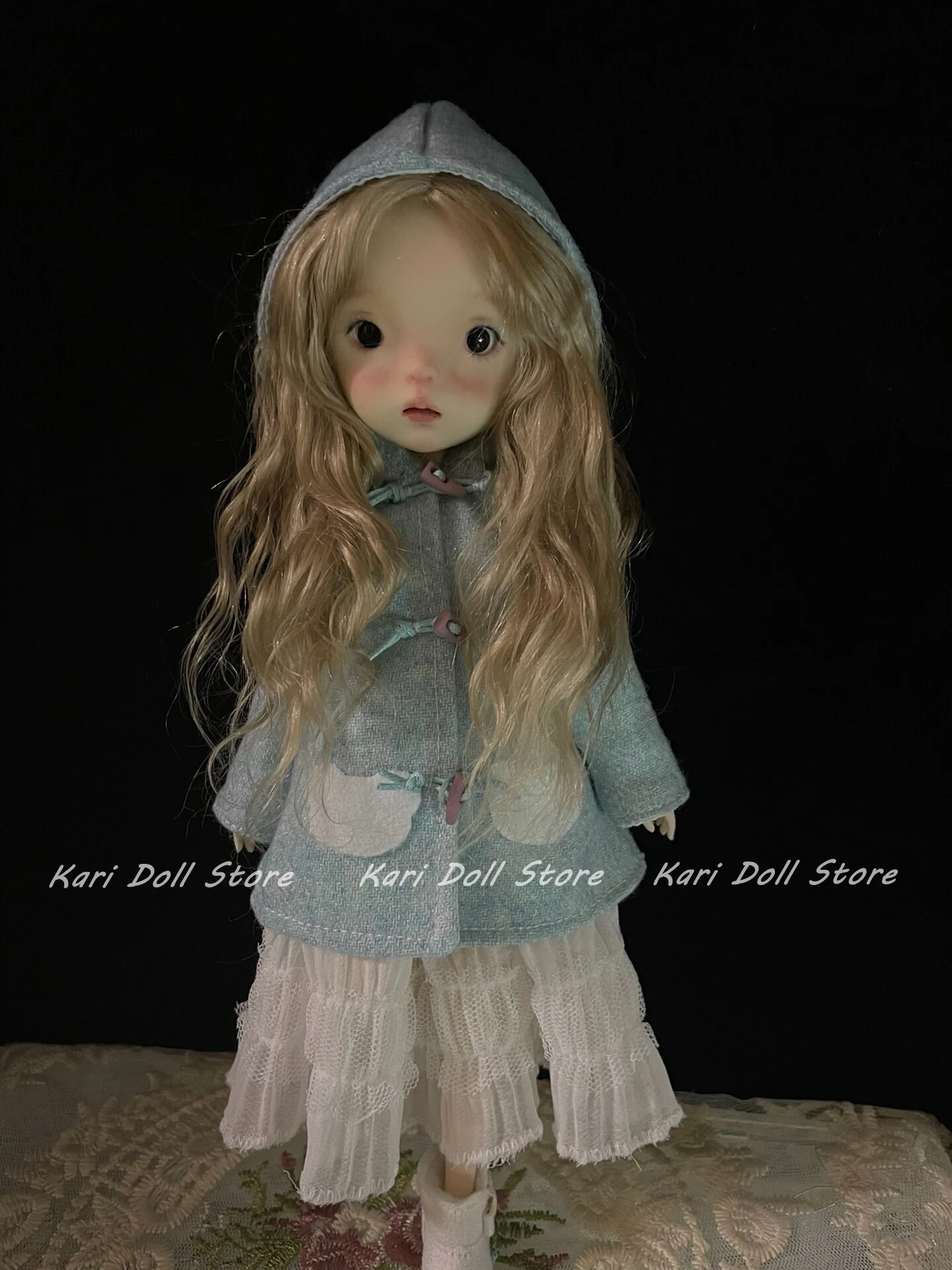 Kari Doll Clothes and skirts 2025 Handmade woolen croissant doll coat for Landazz Landoudou Doll