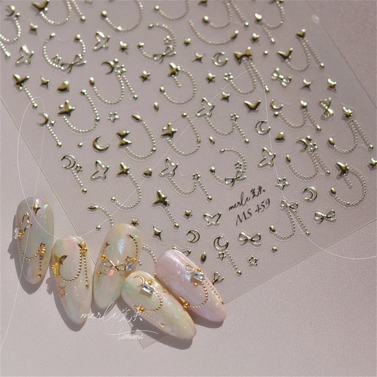 

1 шт. 5D японские корейские наклейки для ногтей со звездной цепочкой, роскошные золотые, серебряные самоклеящиеся слайдеры для дизайна ногтей, наклейки, поставки «сделай сам»