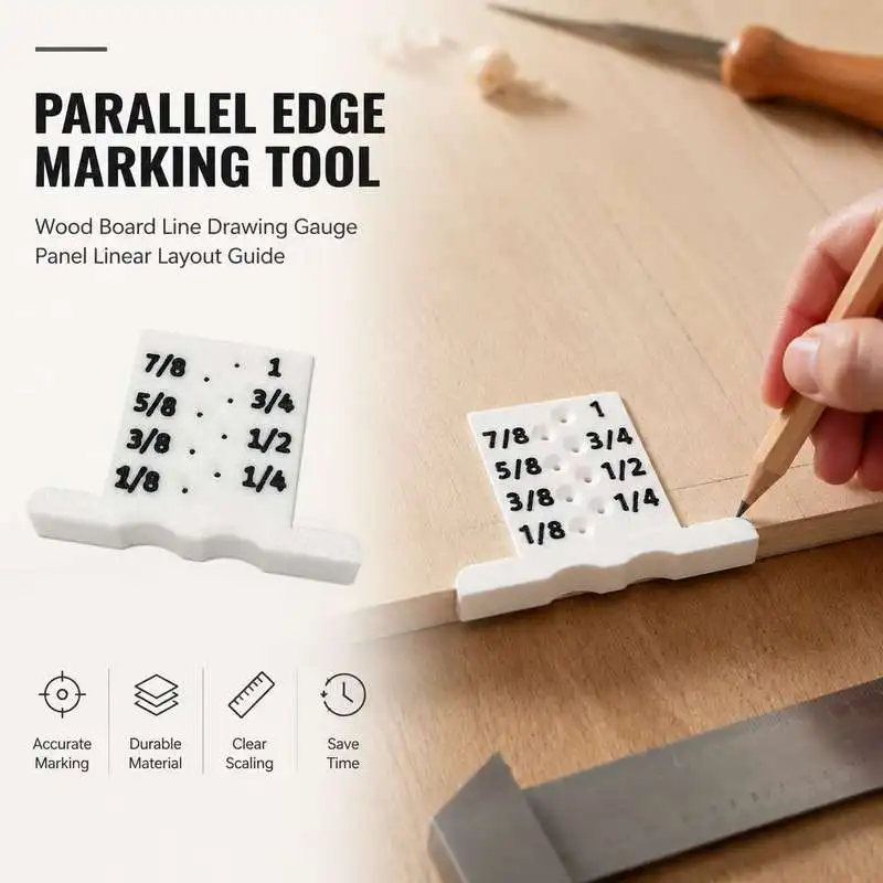 Wood Panel Parallel Line Marker Edge Scoring Measuring Gauge Drafting Layout Tool