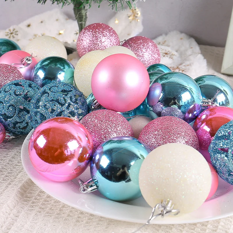 100pcs Christmas Ball Xmas Tree Hanging Pendant Ornaments 3 4 6cm Baubles For Navidad Natal Noel Decorations For Home New Year