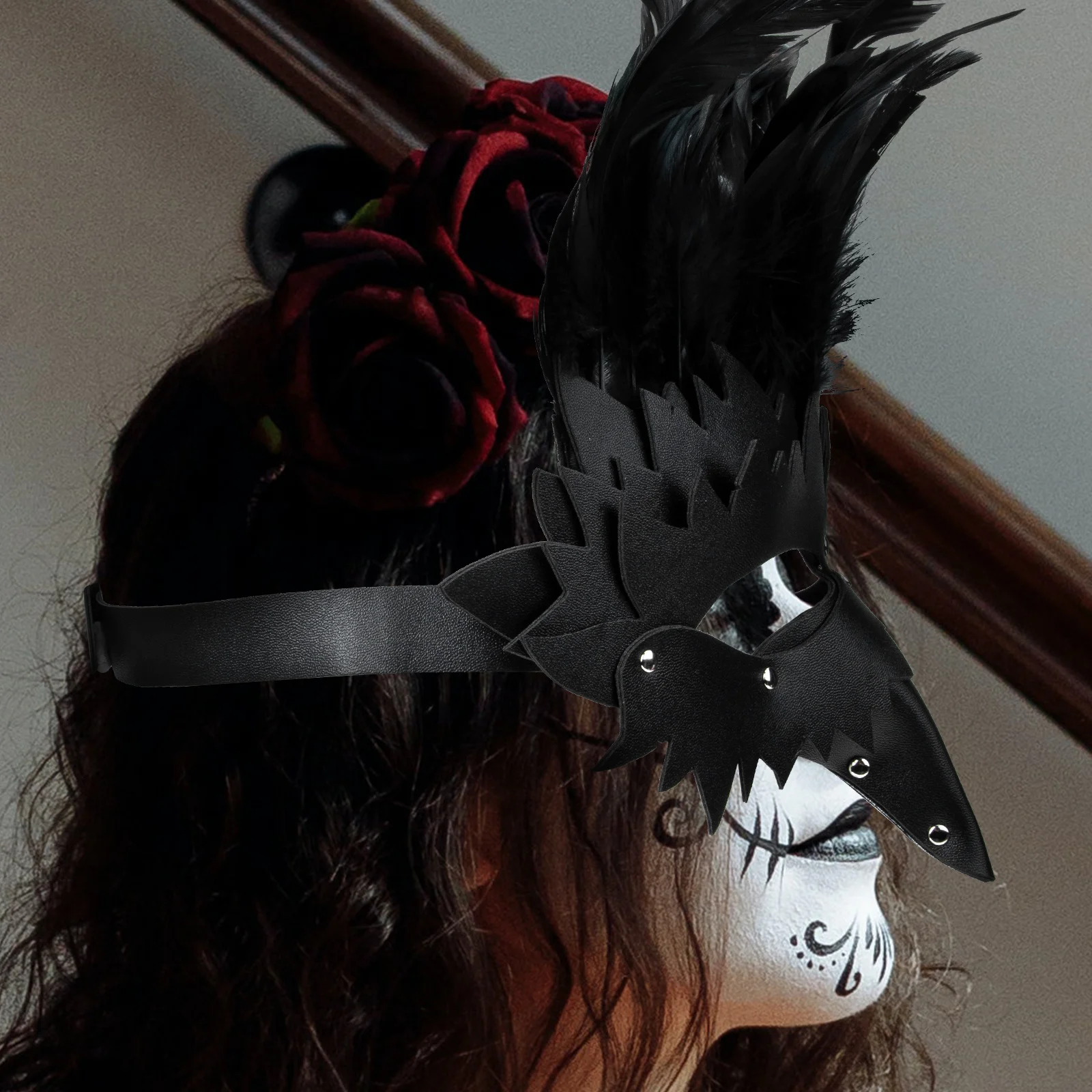 Punk Beak Mask Party Prop Costume Decor Goth Accessories Halloween Costumes Decorate Prom Supply Gothic Miss