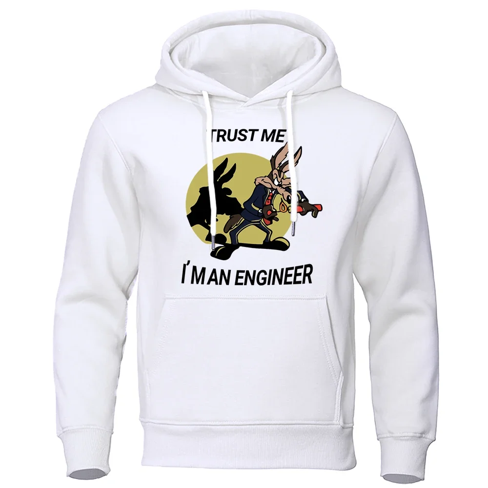 

2025Men's Casual Fashion Clothing Crew Neck Engineering Hoodie Classic Oversized Pullover Trust Me I'm An Engineer Print Hoodie