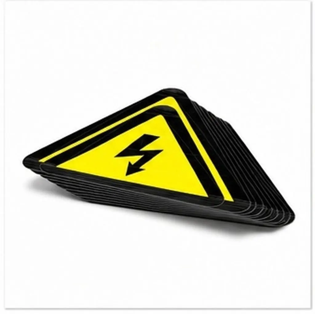 15Pcs Warning Electric Shocks Stickers Heavy-Duty Adhesive Safety Labels for Electrical Panels Construction Sites Home Office
