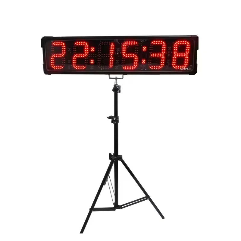 Ganxin 12 inch 6 Digits Red LED Race Timing Sport Timer Marathon Running Countdown clock