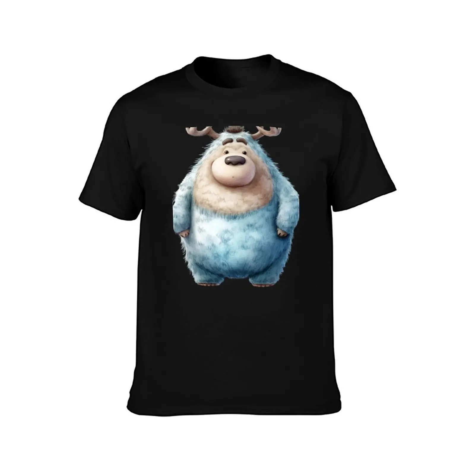 Chubby Reindeer During Christmas. Number 2 T-Shirt Casual Trendy Streetwear Tee Shirt T-Shirt