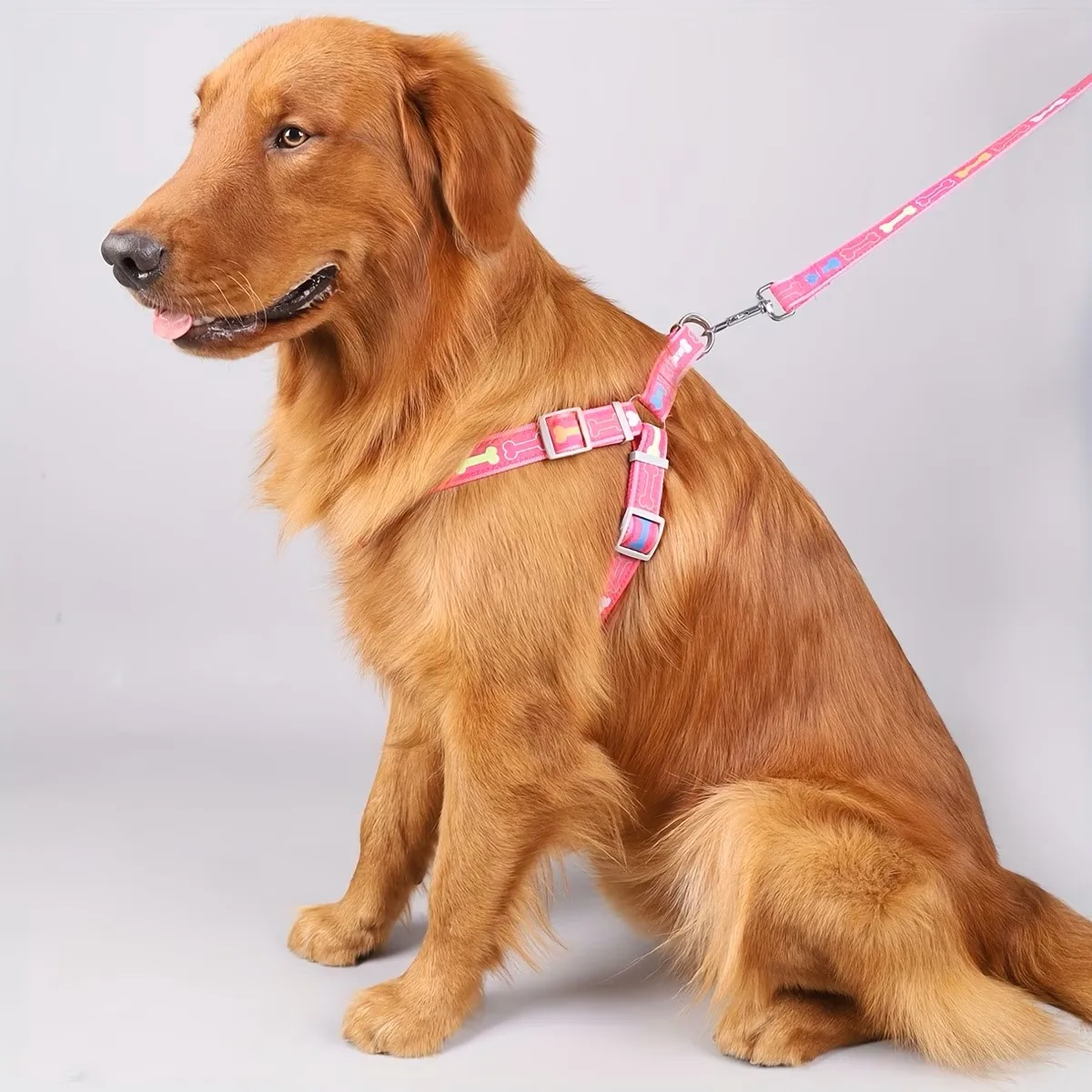 Adjustable Dog Harness with Quick Release Buckle Durable Polyester Pet Chest Strap Double D Ring Safety Vest for Small Medium Do - view 2
